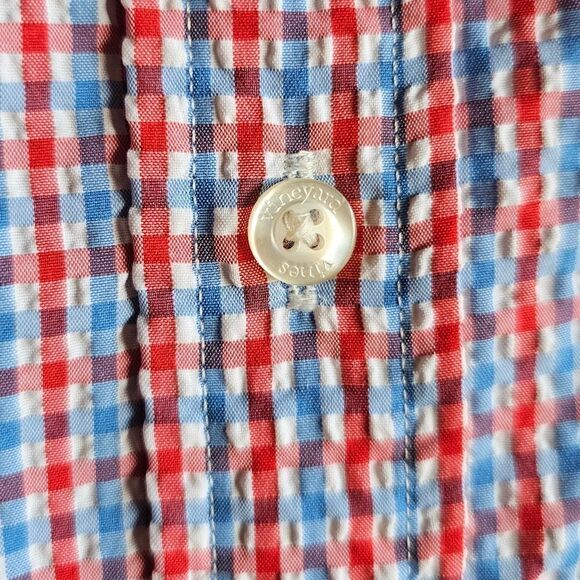 VINEYARD VINES PERFORMANCE Slim Fit Murray Gingham Check Shirt- Size Large - Picture 3 of 9